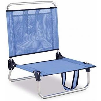 Silla de Playa Plegable Solenny con Respaldo Bajo, 63x54x50 cm