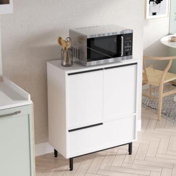 Armoire moderne Vesanto 91 x 75 x 36 cm blanc noir