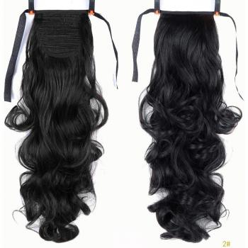 Black Brown Curly Hair Ponytail Extension