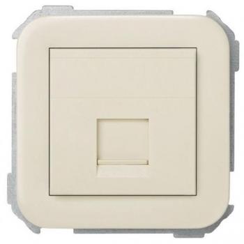 Plaque cache RJ 1 amp ivoire Simon 31085-61