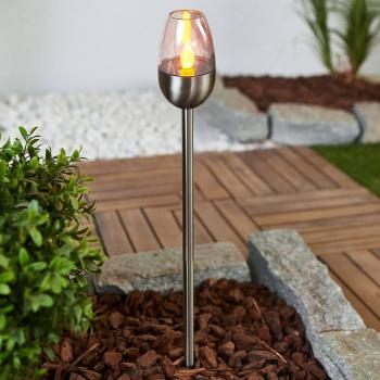Lampade solari LED in acciaio Lugin