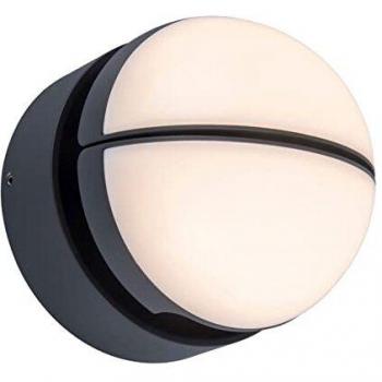 LUTEC Applique LED Eklips, 2 luci, grigio, IP54
