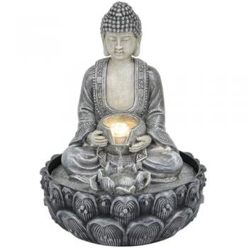 Luz de Buda: Fuente Decorativa de Resina Gráfica
