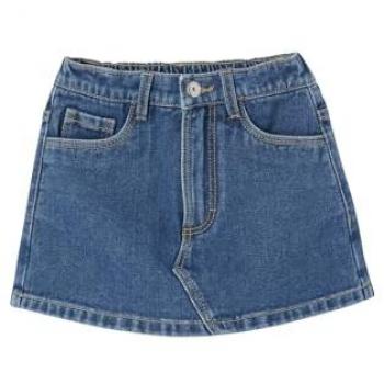 VERTBAUDET Jupe short denim bleu moyen pour enfant
