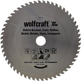 Wolfcraft Hoja de Sierra Circular 250 mm 56 dientes