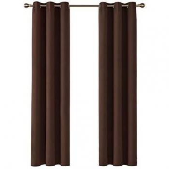 Tende Moderne con Occhielli, Colore Cioccolato – Deconovo