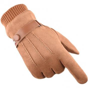 Men's Black Touchscreen Winter Gloves