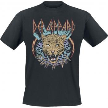 T‑shirt noir “High N Dry Leopard” Def Leppard – tailles L et au-delà (3XL)