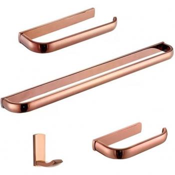 Rose Gold Towel Bar and Paper Holder Set