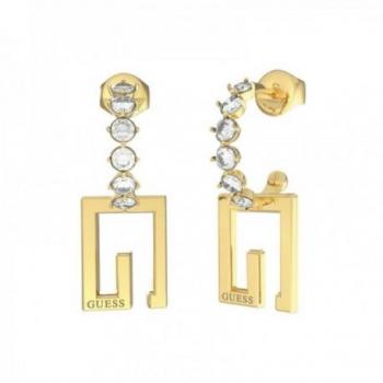 Pendientes G Solitaire de Guess en acero dorado