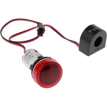 22MM LED Voltage Meter with Amperage Readout