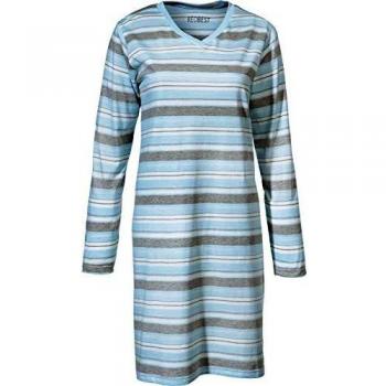 REDBEST Damen Nachthemd „Lichtschimmer Blue“ – Stretch‑Jersey, 90 cm
