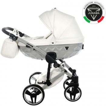 Passeggino Junama Diamond Mirror V2 Bianco con Telaio Grigio Satinato