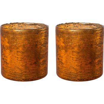 Creativ deco festliche Windlichter, 2er Set, mit mattem Finish
