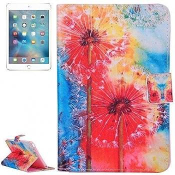 Cubierta para iPhone Diente de león patrón horizontal Flip TPU + PU con soporte y ranuras para tarjetas para iPad mini 4