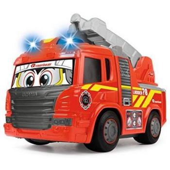 Dickie Happy Camion dei Pompieri Motorizzato con Luci e Suoni da 25 cm per Bambini di 2-3 Anni