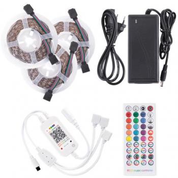 Kit de Iluminación LED RGB 15m 108W 450 LEDs 4500Lm con Control Remoto