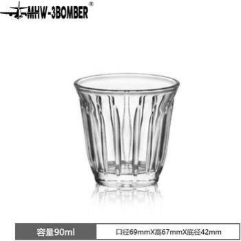 Elegante Blumen-Kaffeetasse aus Glas