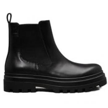 Boots lugged Calvin Klein Jeans en cuir noir