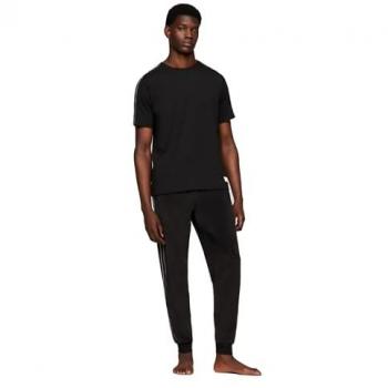 Tommy Hilfiger Kurzarm Pyjama T-Shirt Established Schwarz M