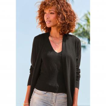 LASCANA Modisches Stricktop mit schmeichelndem Strickmuster