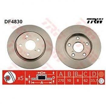 X TRW Disc Brake Rotors 270mm (DF4830)