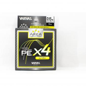 Varivas Filo P.E X4 Super Trout Area Giallo 75m PE 0,15 Max4,5lb