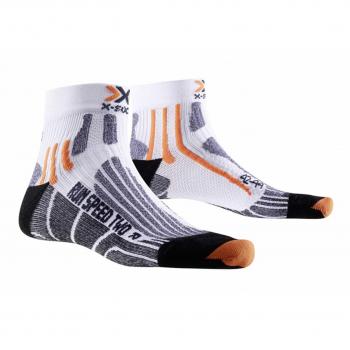 RUN Speed Two Socken für Männer – X‑Socks, Weiß-Schwarz, Größe 35/38 – Code X020432
