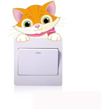 Light Switch Cat Wall Art Decals