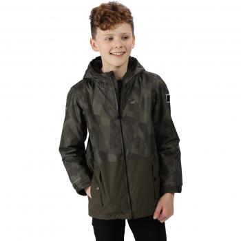 Parka imperméable junior Regatta SELWYN Dark Khaki FR : L