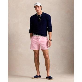 Maillot de bain uni Polo Ralph Lauren Rose en polyester recyclé