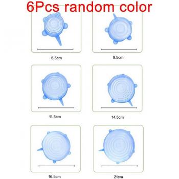 6Pcs Reusable Silicone Food Storage Covers