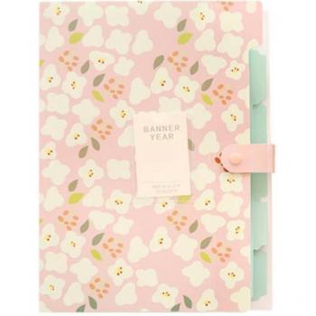 Lovely Floral School A4 File Folder with Mezzanine