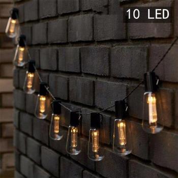 Solar Girlande mit Retro-Lampen