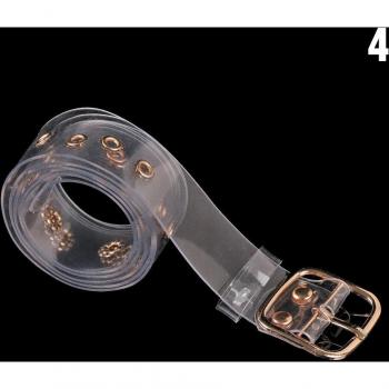 Punk Transparent Belt with Heart Buckle for Women