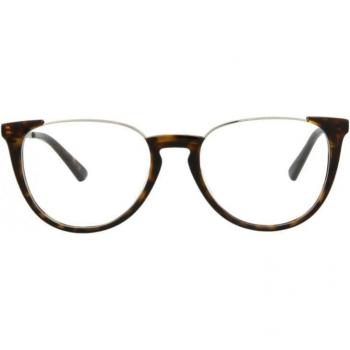 Lunettes McQ Alexander McQueen, cadre rond, métal, Havana Silver Transparent