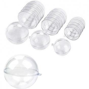 Holiday Horizon Transparent Hangings – 30 Piece Plastic Ball Collection