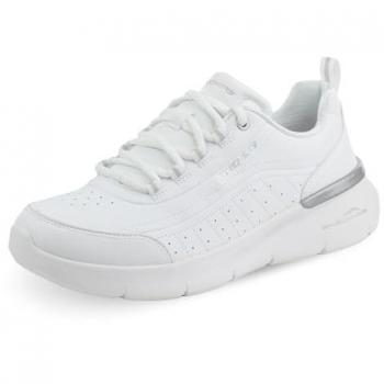 Zapatillas Mujeres Skechers Air Dynamight 2.0 Blanco-Plateado