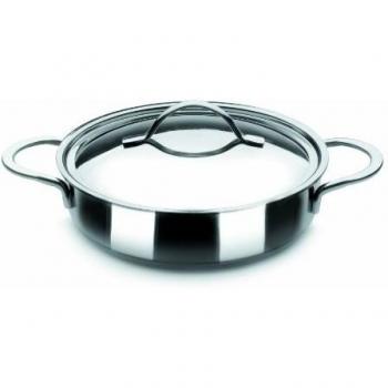Tortiera con coperchio 24 cm in acciaio inox