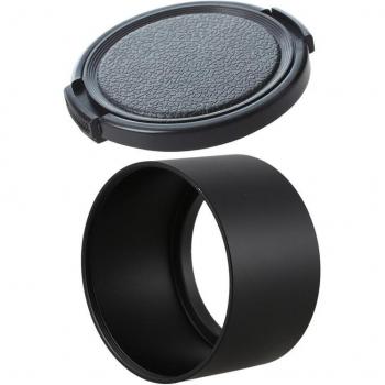 Protector de lente de cámara 52mm, plástico negro texturizado