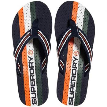 Superdry Men's Flip Flops in Multicolor, Size 41-43 EU, With Trophy Orange/High L And
