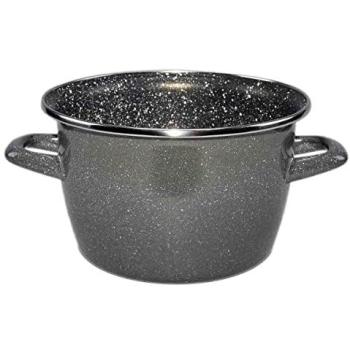 VITRINOR 16 cm Pentola a 2 Manici in Acciaio Vetrificato e Pietra