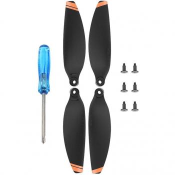 Hélices de Bajo Ruido Negras con Rayas Naranjas para DJI Mavic Mini 2