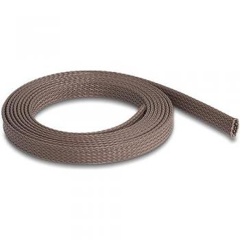 Delock Kabelschutz Geflechtschlauch, 12 mm, 2 m, braun, nagerfest