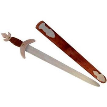 BestSaller 1008 Schwert Ritter Kronen, 63cm, Birken Holz, braun/grau, 2-teilig