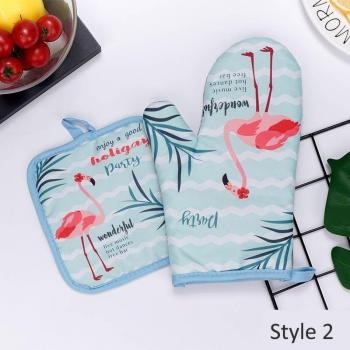 Guantes de cocina con diseño de flamenco, 2 unidades