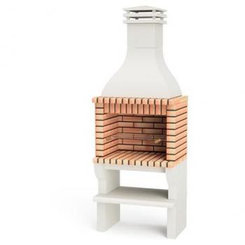 Barbecue compact en béton réfractaire pour terrasse