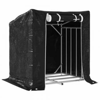 Brennholzaufbewahrung mit Deckung – 100,5 × 80,5 × 110,5 cm