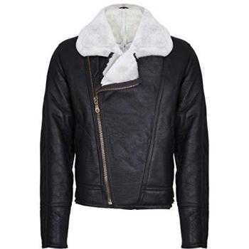 Infinity Leather Herren-Bomberjacke Schaffellleder 1940er – Tucson Braun 2XL