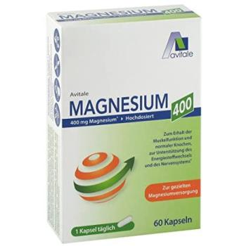 Avitale Magnesium 400 mg – Nahrungsergänzungsmittel, 60 Kapseln